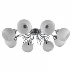 Lampe suspendue Masseri E27 40W blanc chromé PND-6895-8