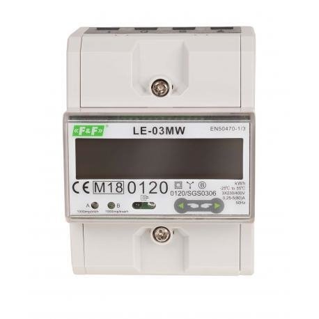 Compteur de consommation électrique - compteur électrique triphasé,  bidirectionnel, 4-tarif, LE-03MW F&F - Vente en ligne de matériel  électrique