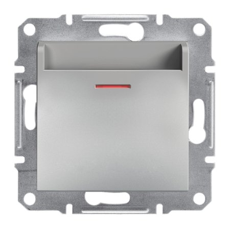 Interrupteur à carte sans plaque, aluminium - Schneider Asfora