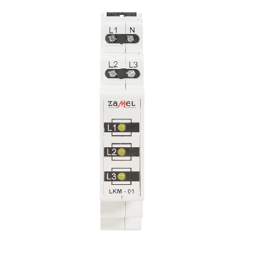 Module: indicateur de tension; 3x400VAC; IP20; DIN; 90x17,5x66mm; LKM-01-30 ZAMEL