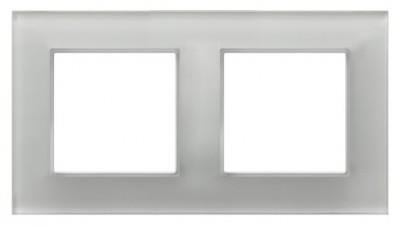 Plaque de finition double, verre blanc R-2UGC/31/00 Ospel Aria