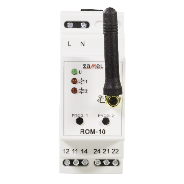 Récepteur; EXTA FREE; 230VAC; relais NO / NC x2; DIN; 868,32MHz; ROM-10 ZAMEL