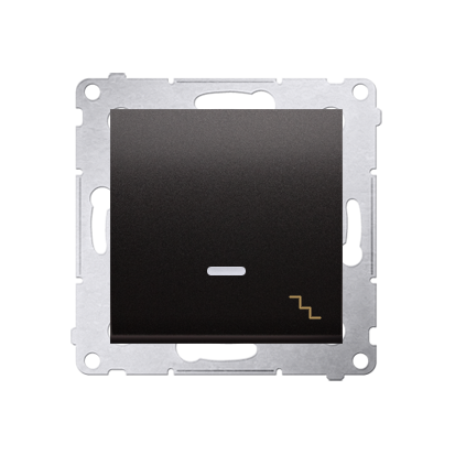 Simon 54 Premium Anthracite Interrupteur va-et-vient avec rétro-éclairage LED (modulaire) X bornes à vis, DW6AL.01/48