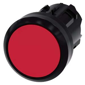 bouton, 22 mm, rond, plastique, rouge, Bouton, plat sans maintien 3SU1000-0AB20-0AA0 SIEMENS